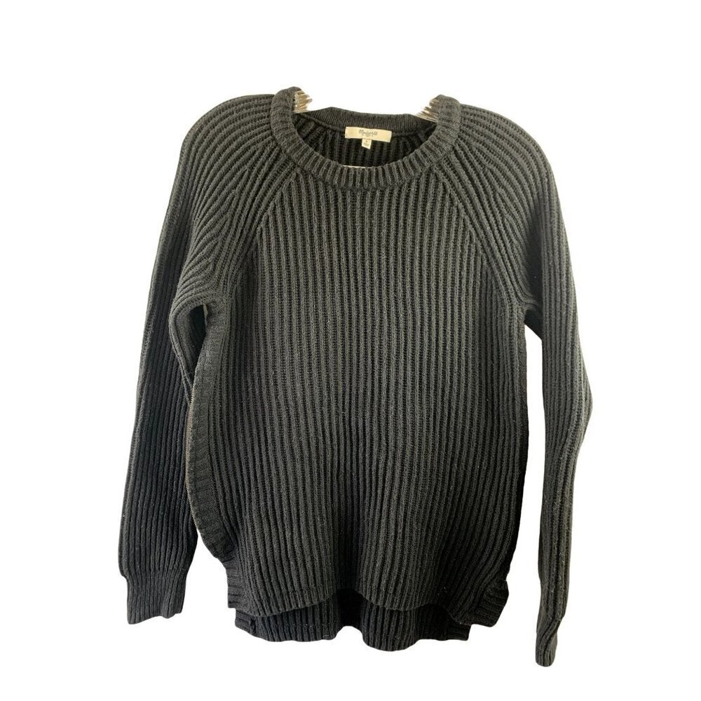 Madewell Women’s Black Sweater With Slit Sides